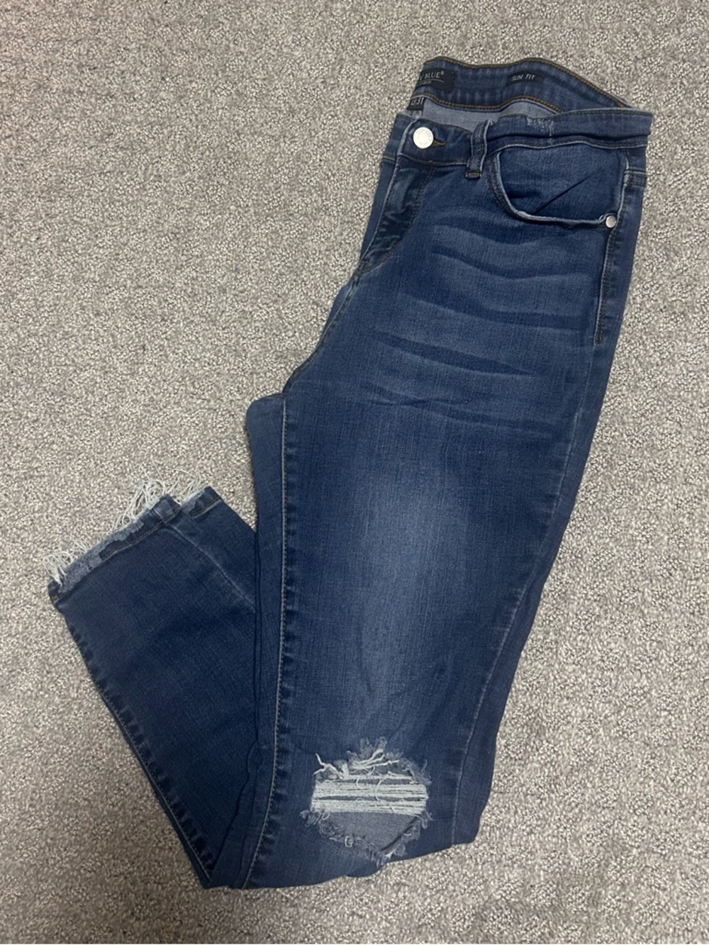 Judy Blue Dark Blue Ripped Skinny Jeans